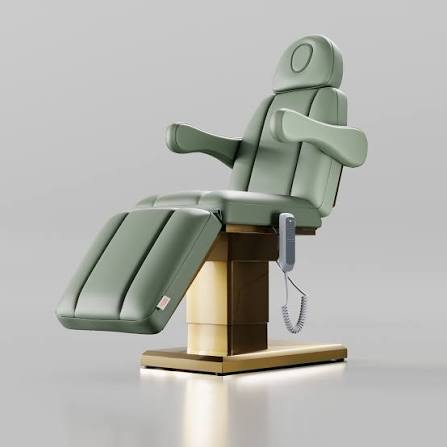 Green electric aesthetic treatment couch